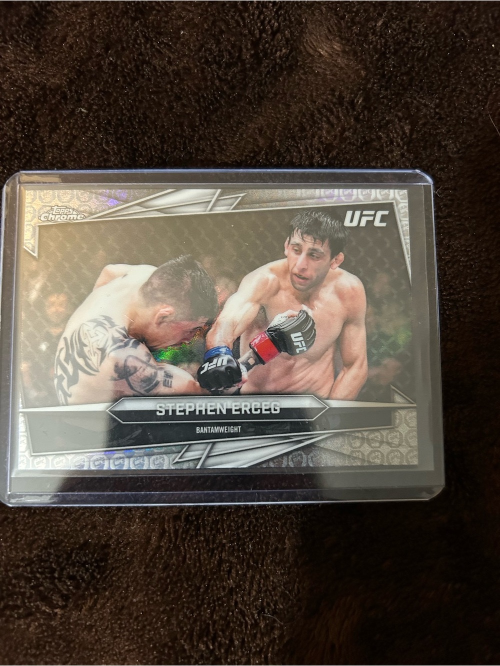 Topps UFC Chrome Trading Card - Silver and Brown Accents